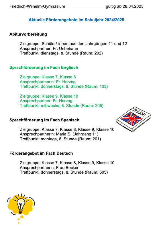 Ganztagsangebote Mai 2025 - 1