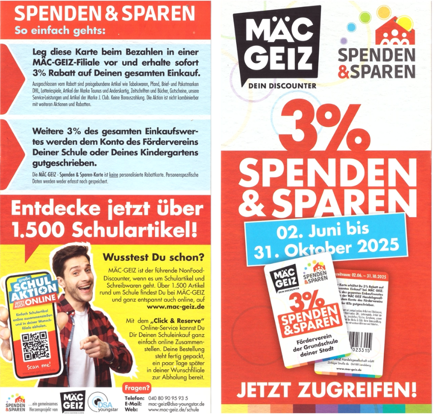 Spenden und Sparen 2025